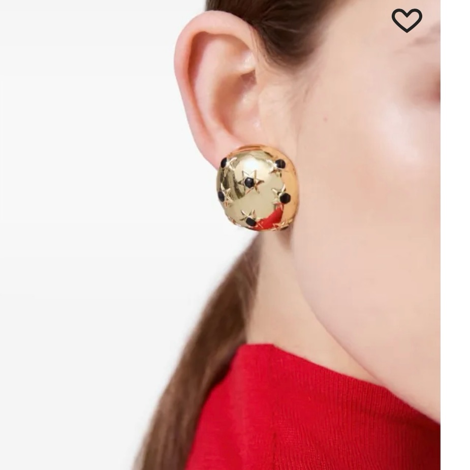 New!! Carolina Herrera - Starbust Dome Esrrings
